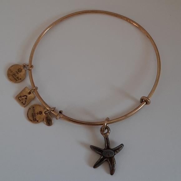 Alex and Ani Charity By Design Gold "Arms of Strength" Starfish Charm Bangle - Picture 3 of 7